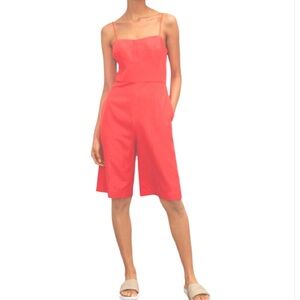 Club Monaco Romper Corset Strap Cotton Linen Blend Size 8